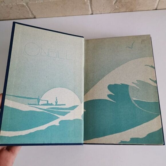 Set of 2 Eugene O'Neill Books 1930s American Author Vintage Play Blue Book Stack - Picture 3 of 6